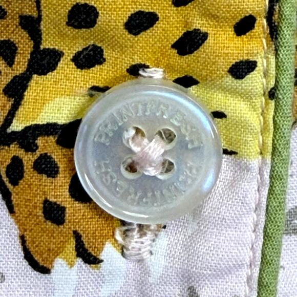 PRINTFRESH Bagheera Leopard Pajama Top Womens M Blush Pink Organic Cotton Poplin - Picture 7 of 11